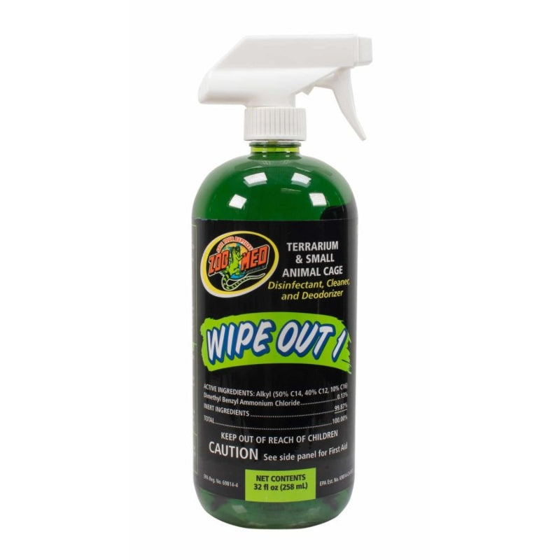 Zoo Med Wipe Out 1 - Small Animal & Reptile Terrarium Cleaner - 32 Oz