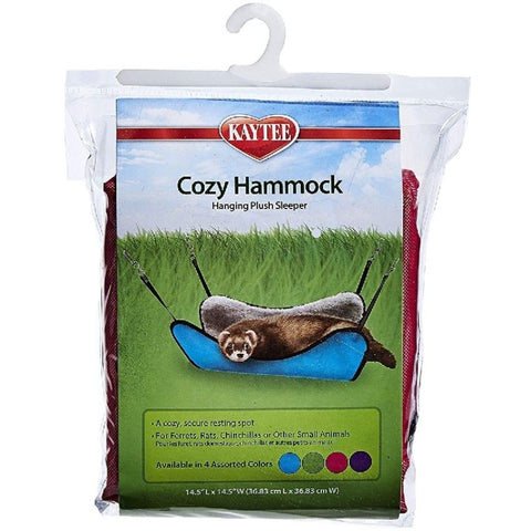 Kaytee Plush Hammock Hanging Sleeper - Assorted - 14.5" Long X 14.5" Wide