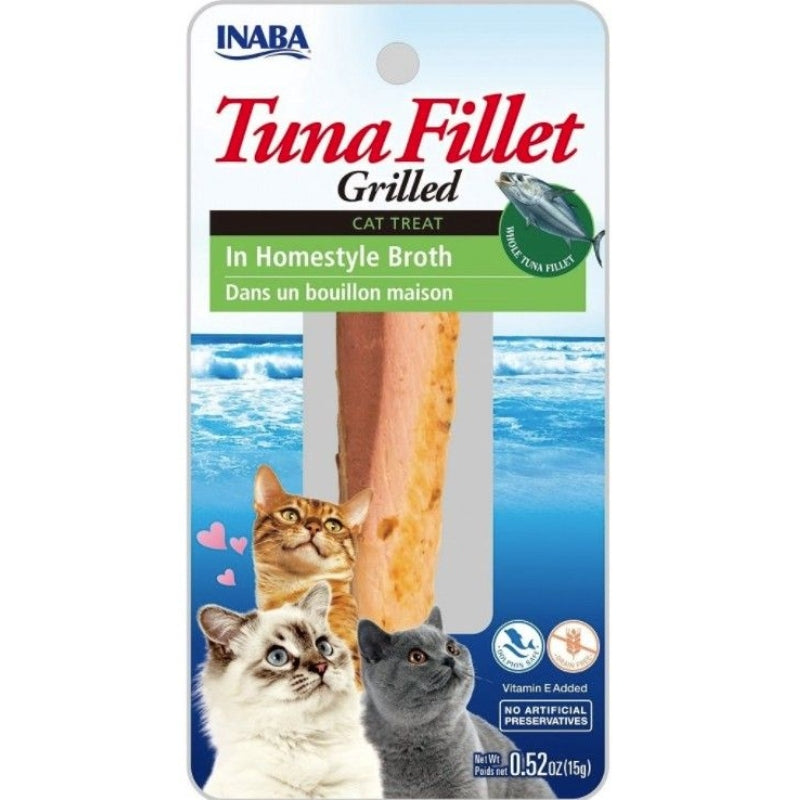 Inaba Tuna Fillet Grilled Cat Treat In Homestyle Broth - 0.52 Oz