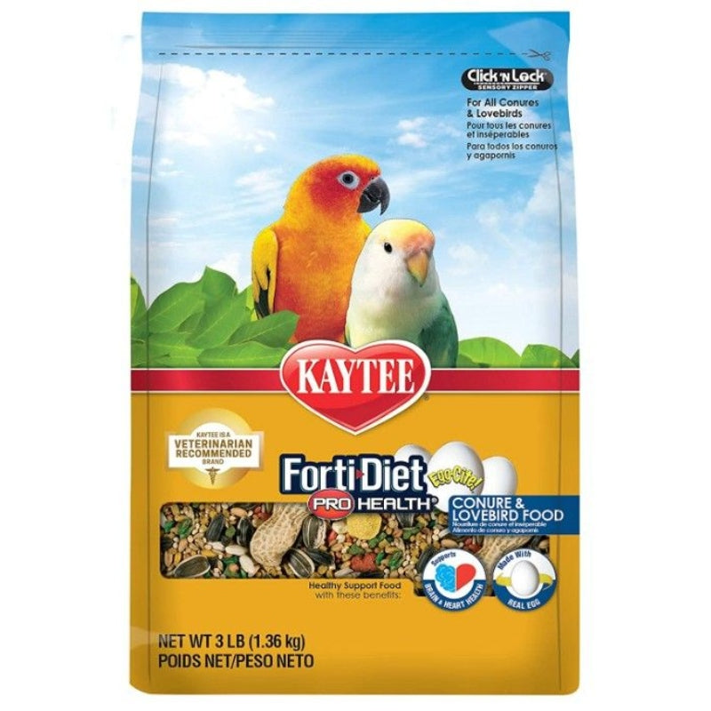 Kaytee Forti-diet Pro Health Egg-cite! Conure Food - 3 Lbs