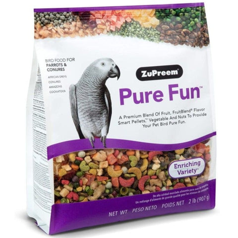 Zupreem Pure Fun Enriching Variety Mix Bird Food For Parrots And Conures - 2lbs