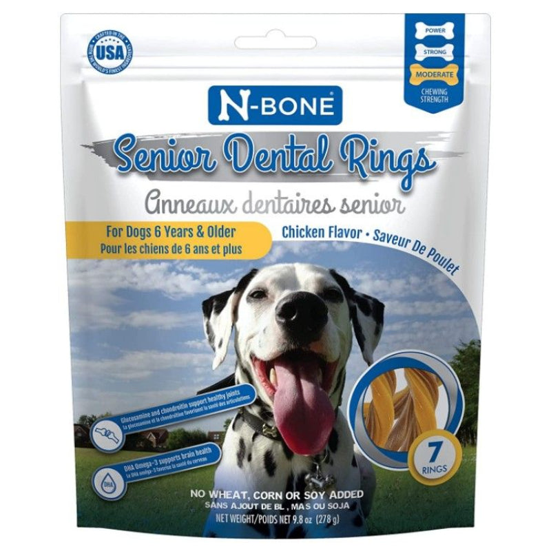 N-bone Senior Dental Rings Chicken Flavor - 7 Count