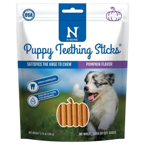 N-bone Puppy Teething Sticks Pumpkin Flavor - 3.74 Oz