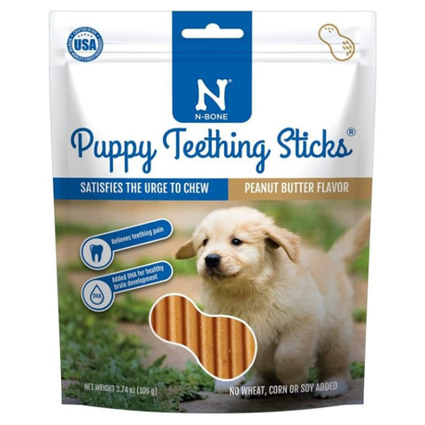 N-bone Puppy Teething Sticks Peanut Butter Flavor - 3.74 Oz