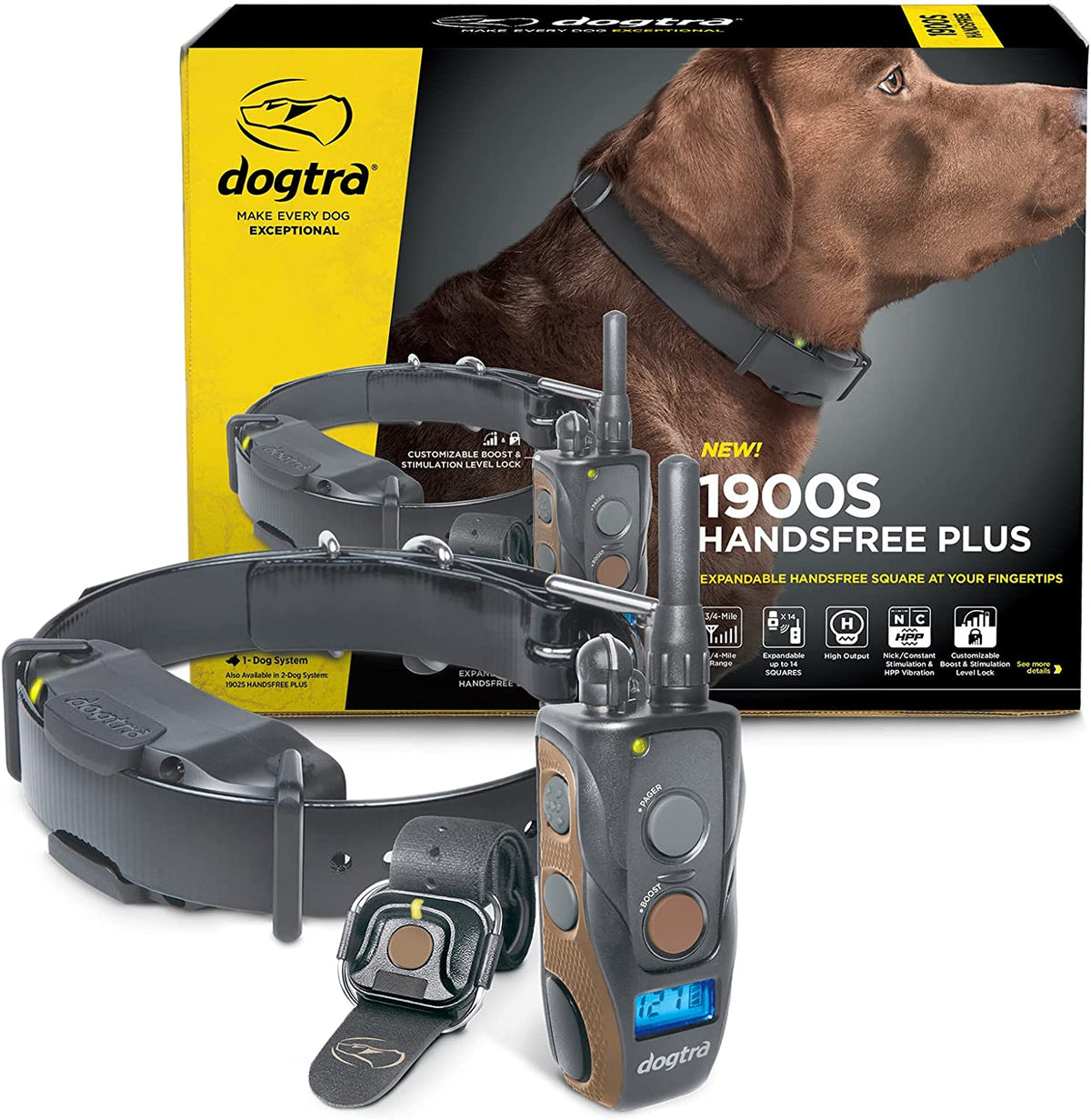 Dogtra 1900s Handsfree Plus Boost And Lock, Remote Dog Training E-collar