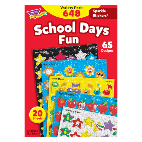 School Days Sparkle Stickers® Variety Pack, 648 ct