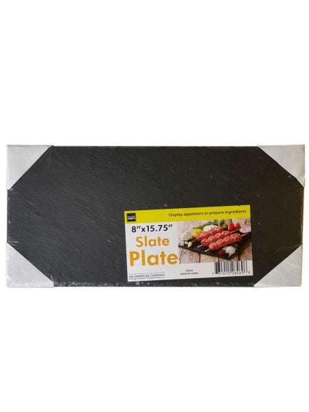 8&quot; x 15.75&quot; Slate Serving Plate (Available in a pack of 3)