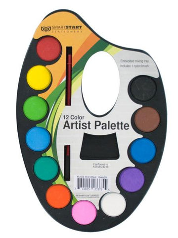 Watercolor Paint Artist Palette with Mixing Tray (Available in a pack of 24)