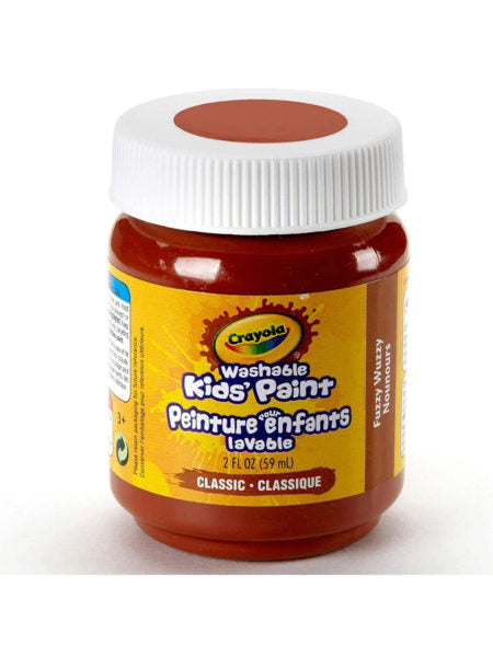 Crayola 2oz washable kids paint in fuzzy wuzzy brown (Available in a pack of 12)