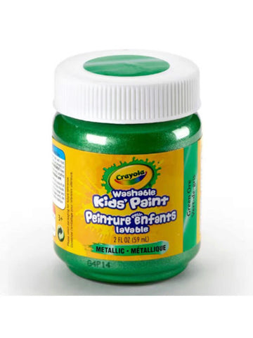 Crayola 2oz washable kids paint in green metallic (Available in a pack of 12)