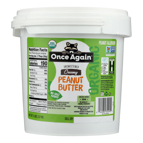 Once Again - Peanut Butter Creamy No Salt - 1 Each 1-5 Lb