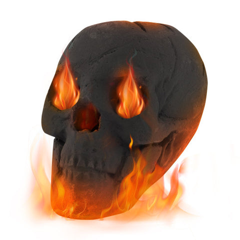 Halloween Fire Pit Skull Halloween Decoration-Black