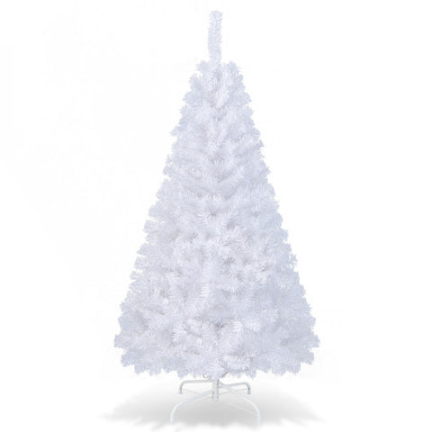 6 ft White Artificial PVC Christmas Tree w/ Stand-6 ft