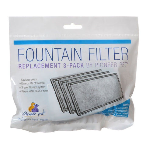 Pioneer Replacement Filters For Plastic Raindrop And Fung Shui Fountains - 3 Pack