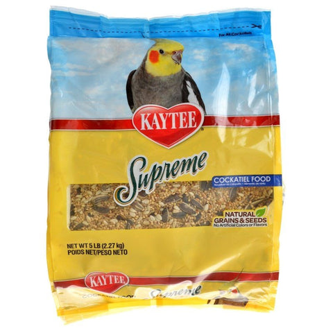 Kaytee Supreme Natural Blend Bird Food - Cockatiel - 5 Lbs