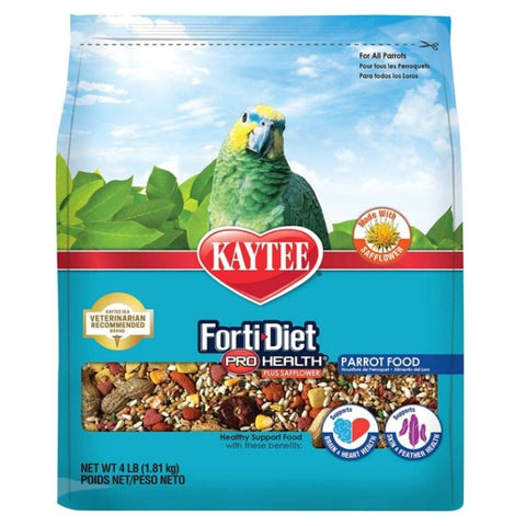 Kaytee Forti-diet Pro Health Parrot Food With Safflower - 4 Lbs