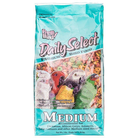 Pretty Bird Daily Select Premium Bird Food - Medium (3 Lbs)