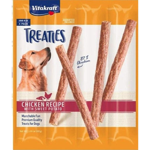 Vitakraft Treaties Smoked Chicken With Sweet Potato Grab-n-go Dog Treats - 4 Count