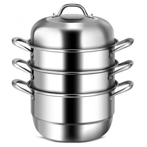 3 Tier Stainless Steel Cookware Pot Saucepot Steamer