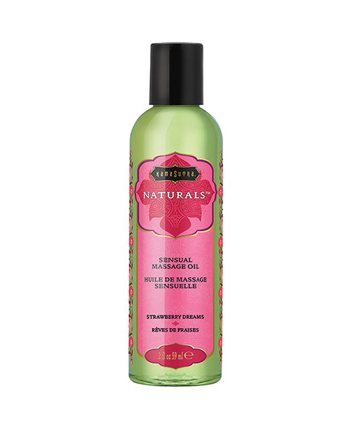 Kama Sutra Naturals Massage Oil - 2 Oz Strawberry Dreams