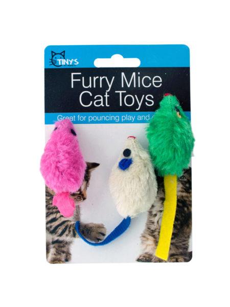 Furry Mice Cat Toys Set (Available in a pack of 18)