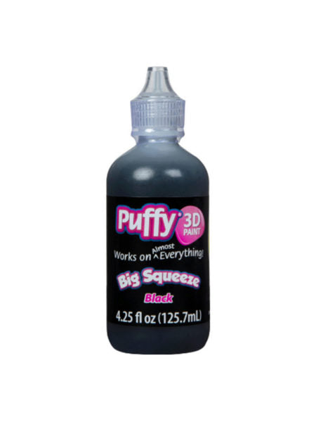 Puffy 3d 4.25oz shiny black paint (Available in a pack of 18)