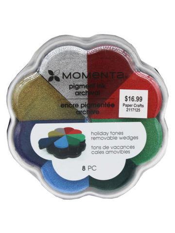 Momenta 8 piece holiday theme tones removable wedges ink pad (Available in a pack of 8)