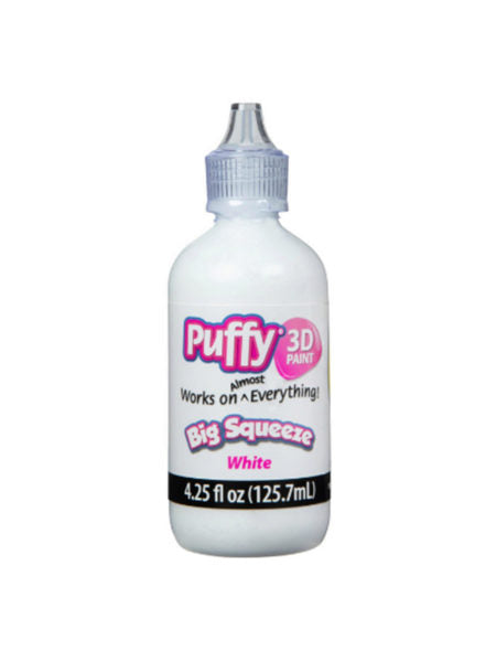 Puffy 3d 4.25oz shiny white paint (Available in a pack of 18)