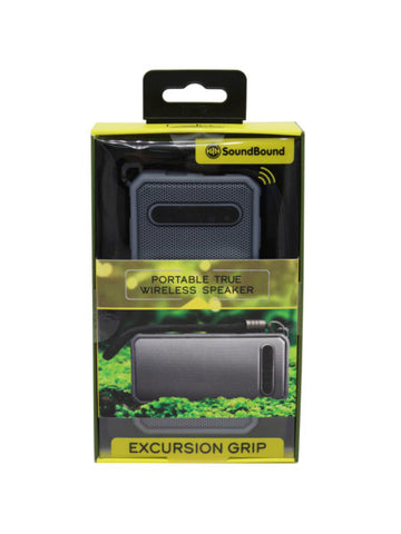 Sound Bound Excursion Grip Rugged Bluetooth Speaker in Grey (Available in a pack of 2)