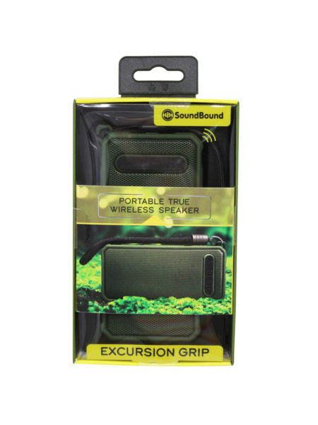 Sound Bound Excursion Grip Rugged Bluetooth Speaker in Green (Available in a pack of 2)