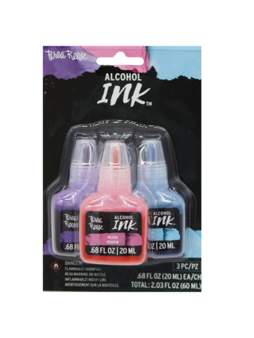 Brea reese 3 pack 2 oz alcohol ink paint in sky blue, lavend (Available in a pack of 8)