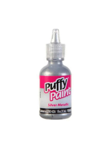 Puffy 1 fl oz Silver Metallic Multi-Surface 3D Paint (Available in a pack of 24)