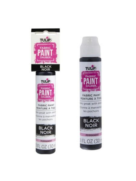 Tulip Black 1oz Fabric Paint Dauber (Available in a pack of 22)