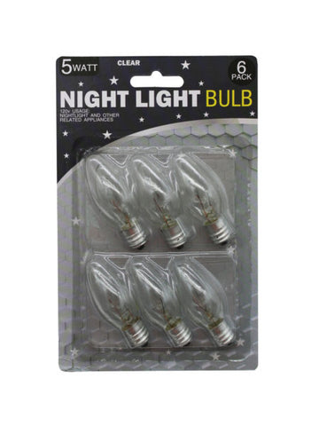 6 Pack 5-Watt 120 Volt Clear Night Light Bulbs (Available in a pack of 10)