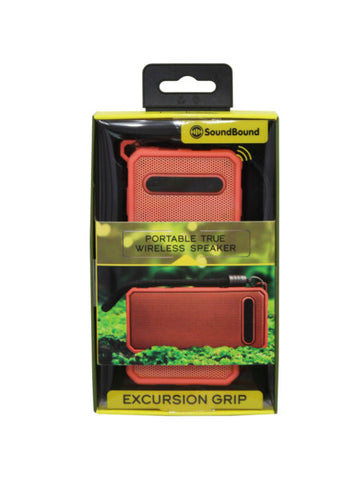 Sound Bound Excursion Grip Rugged Bluetooth Speaker in Coral (Available in a pack of 2)