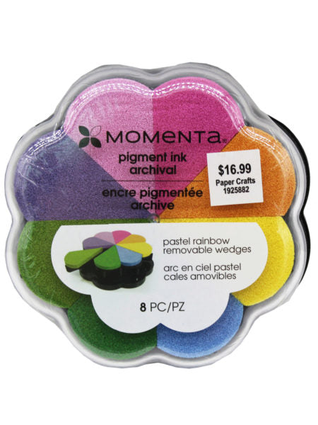 Momenta 8 piece pastel tones removable wedges ink pad (Available in a pack of 8)