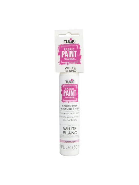 Tulip White 1oz Fabric Paint Dauber (Available in a pack of 22)