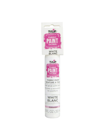 Tulip White 1oz Fabric Paint Dauber (Available in a pack of 22)