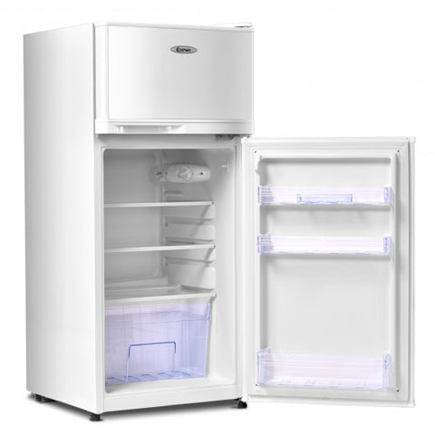 2 Doors Cold-rolled Sheet Compact Refrigerator-White