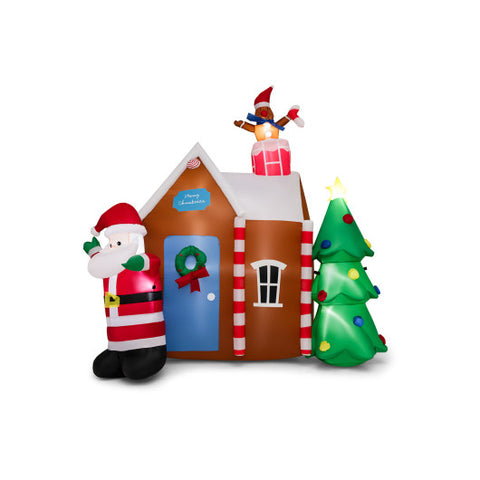 7 Feet Christmas Inflatable Ginger House