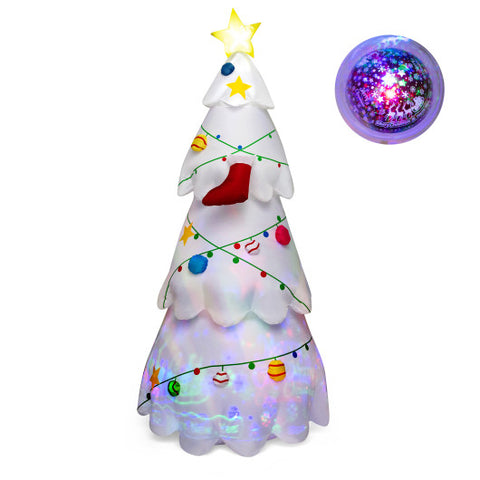 Blow up Christmas Decoration with Colorful Rotating Light and LED Lights