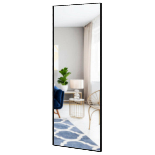 59''Full Length Mirror Large Rectangle Bedroom Mirror-Black