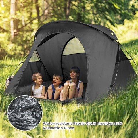 2-Person Outdoor Camping Tent with External Cover-Gray