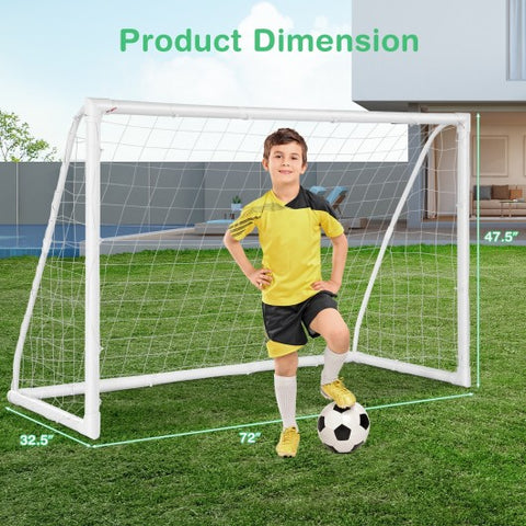 6 x 4 Feet Portable Quick Set-up Kids Soccer Goal