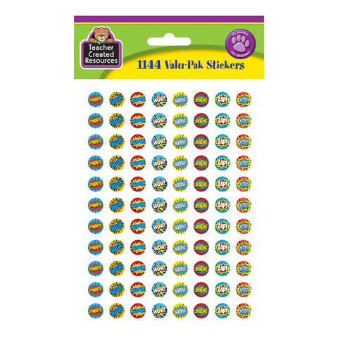 Superhero Mini Stickers Valu-Pak, 1144 Per Pack, 6 Packs