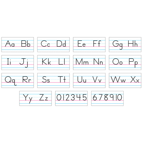 Basic Alphabet Zaner-Bloser Manuscript Bulletin Board Set