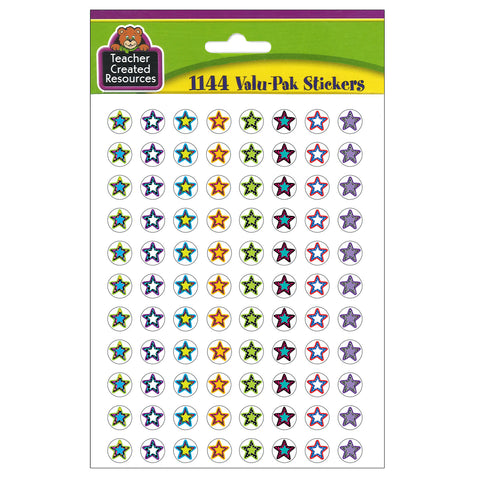 Fancy Stars 2 Mini Stickers Valu-Pak, 1144 Per Pack, 6 Packs