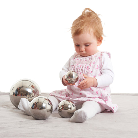 Sensory Reflective Balls - Silver - Set of 4