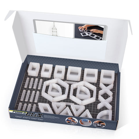 PowerClix® Frames, Clear, Magnetic Building Set, 74 Pieces