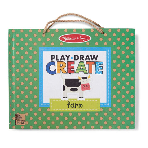 Natural Play: Play, Draw, Create Reusable Drawing & Magnet Kit - Farm